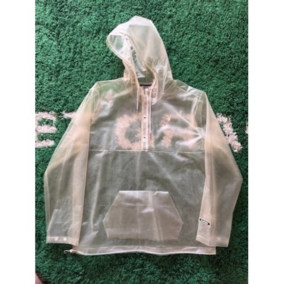 Playboy By Pacsun Clear Transparent Tie Dye Anorak Hoodie Jacket Size L